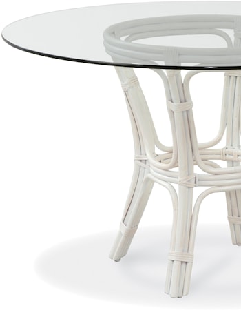 Trellis 36" Round Glass Top Dining Table