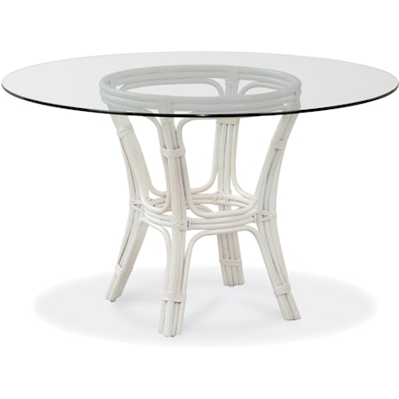 Tropical Dining Table with Glass Top