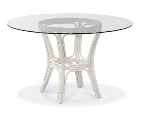 Tropical Dining Table with Glass Top