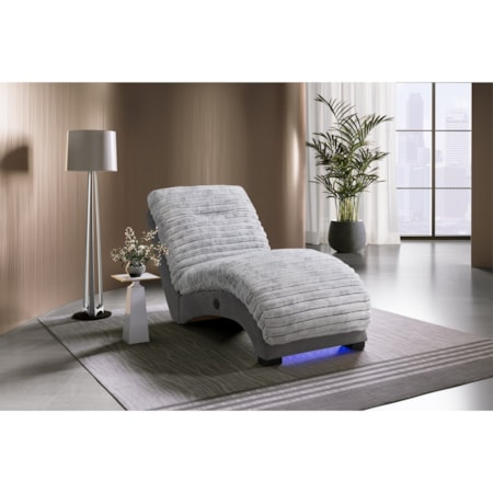 NEWARK GREY CHAISE WITH LED & USB |
