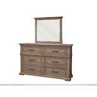 Traditional 6-Drawer Dresser with Microfiber-Lined Top Drawers