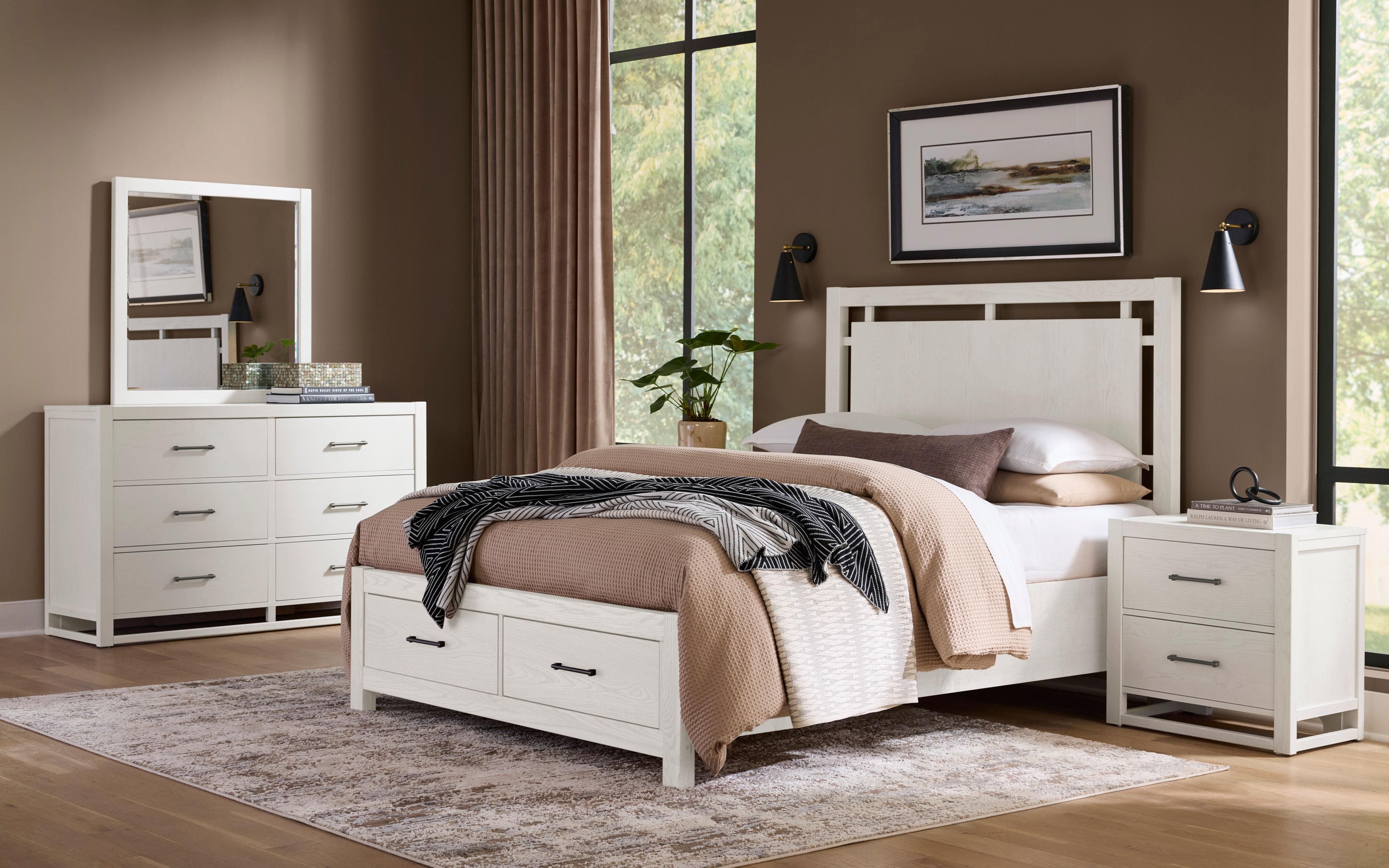 Queen Floating Storage Bed