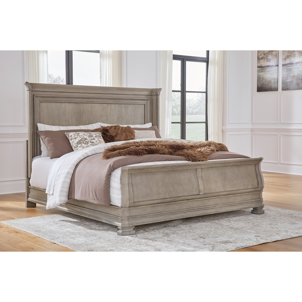 Signature Design by Ashley Furniture Lexorne King Sleigh Bed