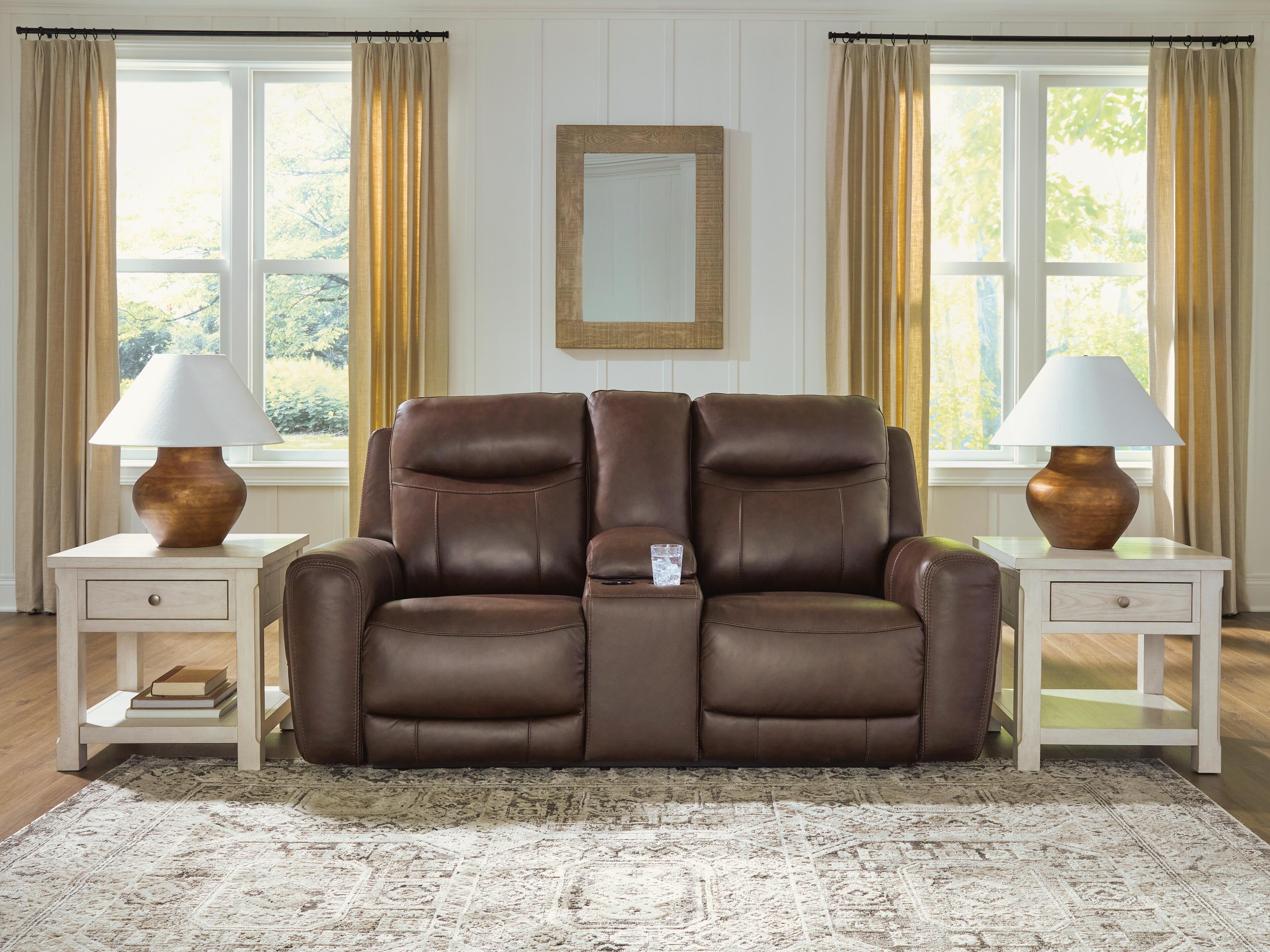 Ashley Gravier Pwr Rec Loveseat/con/adj Hdrst