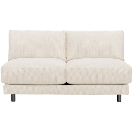 Contemporary Outdoor Armless Loveseat