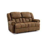 Traditional Power Reclining Loveseat with Rolled Armrests