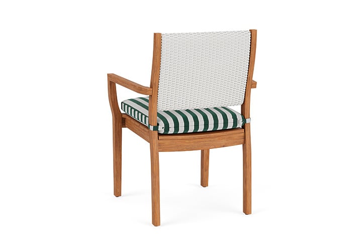Lloyd Flanders Teak Loom-Back Dining Armchair