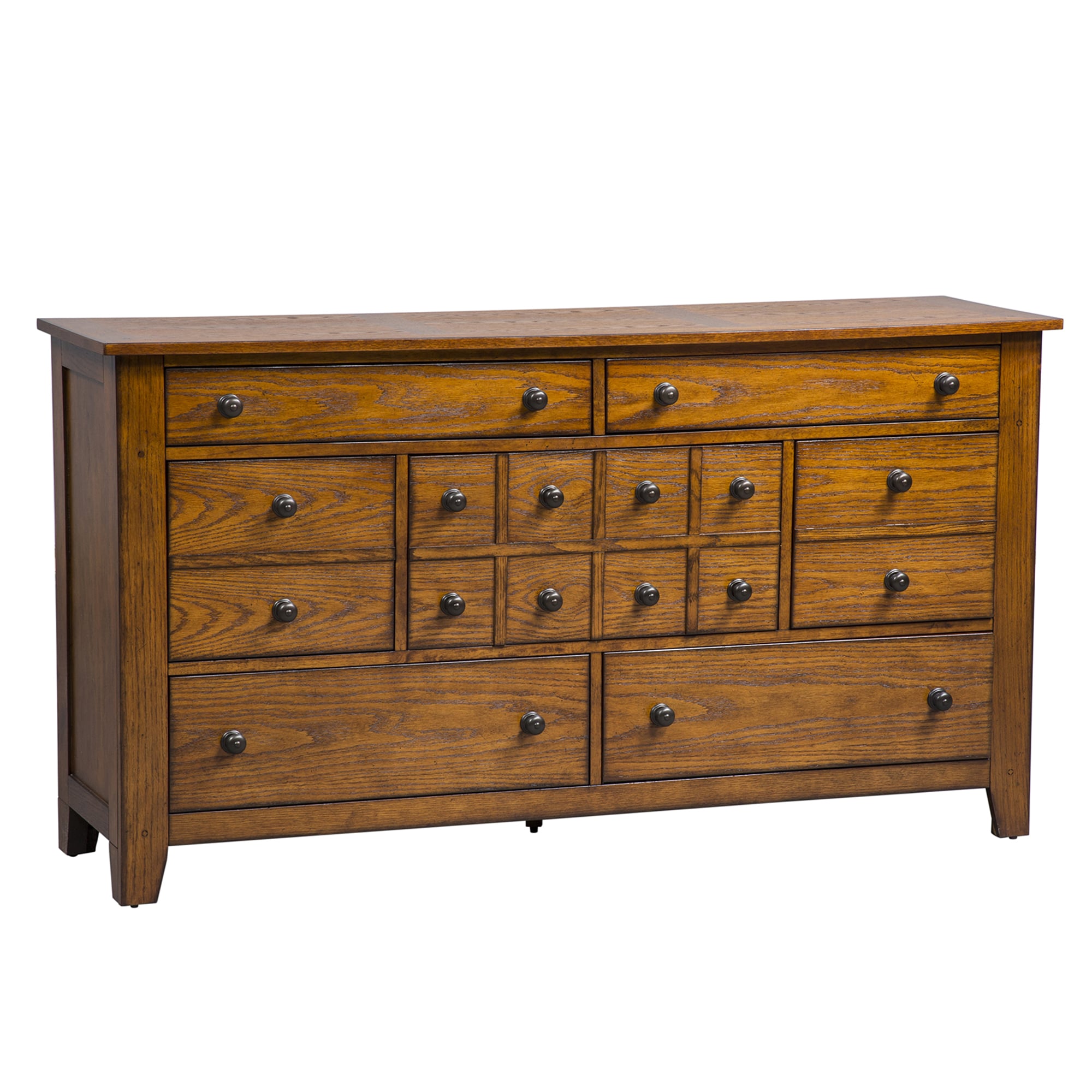 Libby Grandpa's Cabin 175-BR31 Rustic 7-Drawer Dresser With Antique ...