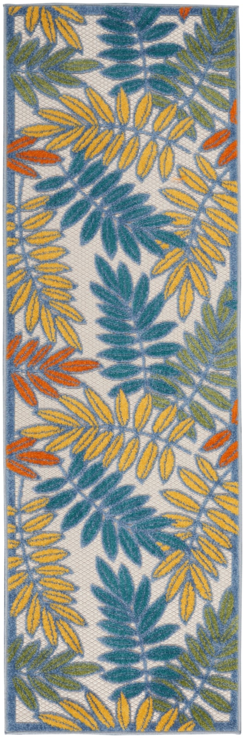 2'3" x 8' Ivory/Multi Runner Rug