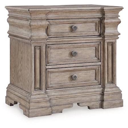 3-Drawer Nightstand with Outlets and USB Charging