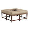 Lexington Leather Carillon Ottoman with Removable Tray