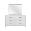 Global Furniture Lily White 6-Drawer Dresser and Mirror Set