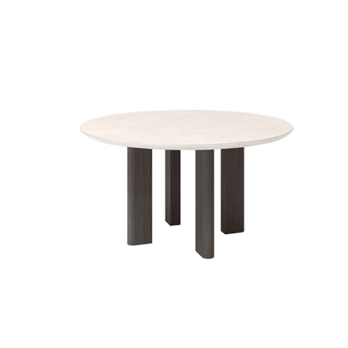 54″ Round Dining Table - Smoke/Ivory