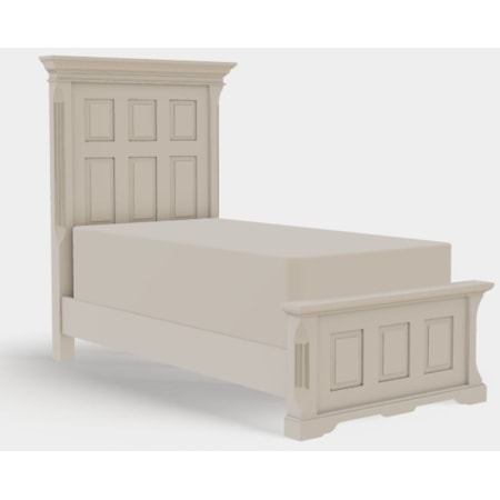 Twin XL Panel Bed Low Footboard