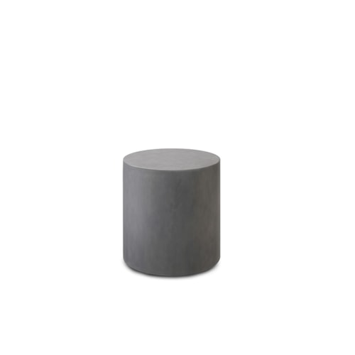 Bellino End Table With Concrete Aluminum Finish - Concrete