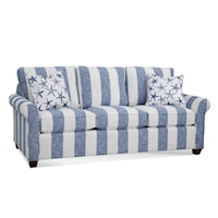 Casual Queen Sleeper Sofa with Loose Back Cushions