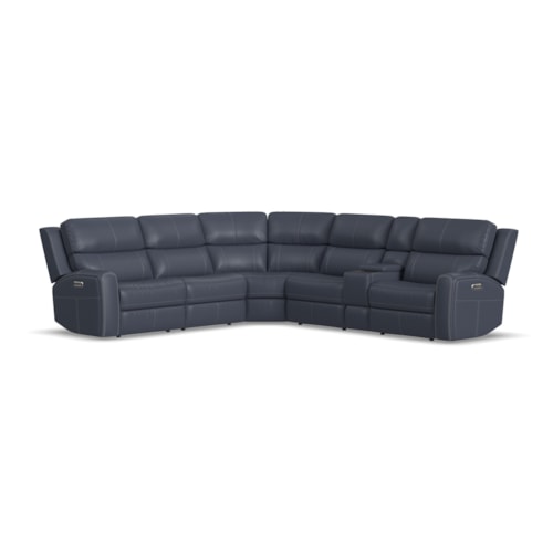 Modern L-Shaped Sectional with Console