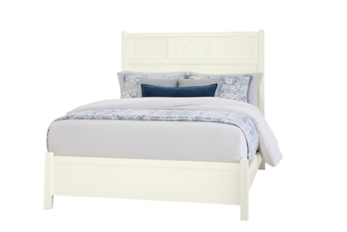 Transitional California King Fretwork Bed