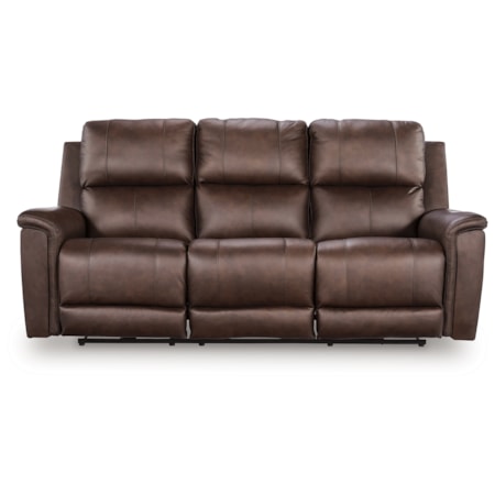 Pwr Rec Sofa With Adj Headrest