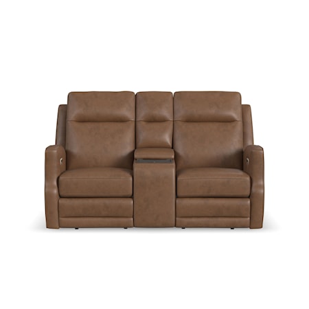 Reclining Loveseat with Storage Console