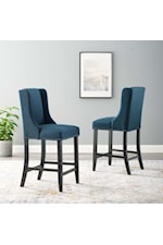 Modway Baron Transitional Baron Set of 2 Upholstered Dining Side Chairs
