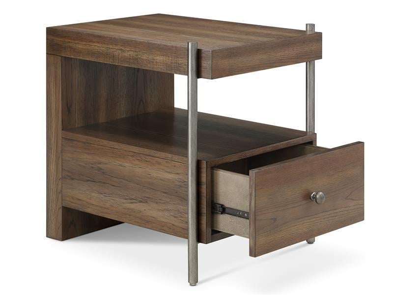1-Drawer Rectangular End Table