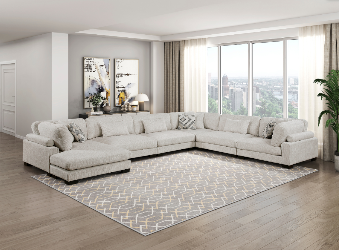 Homelegance Tinley 6-Piece Sectional Sofa with Chaise