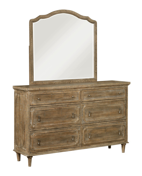 Emerald Interlude 6-Drawer Dresser with Sandstone Finish