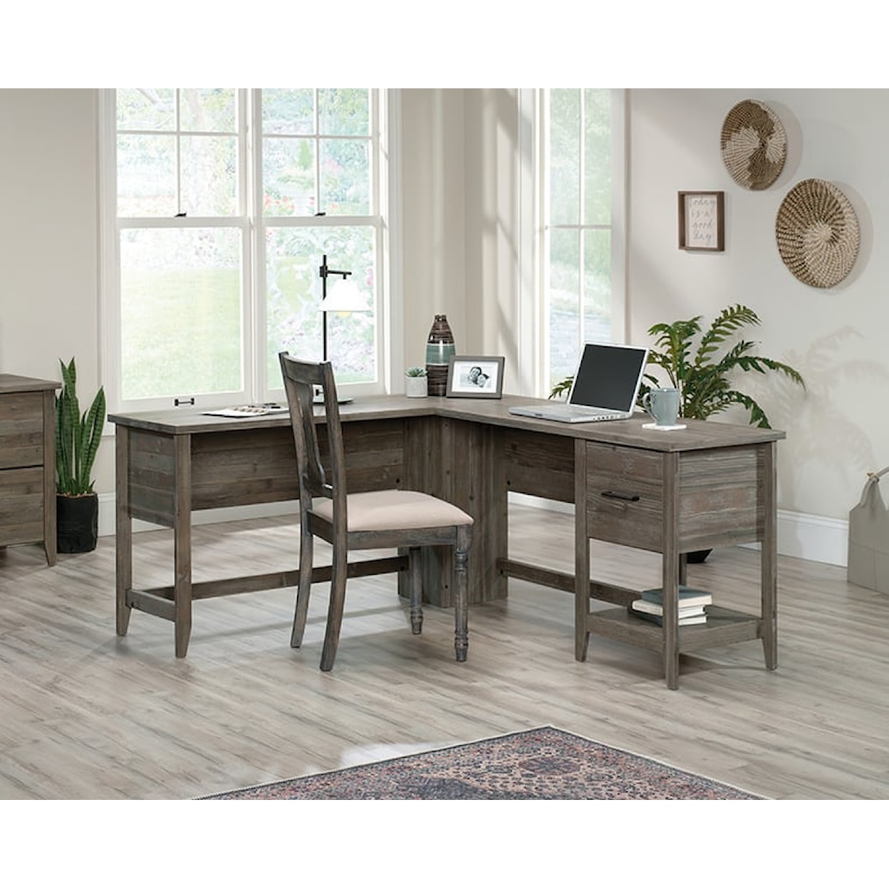 Sauder Summit Station L-Shaped Desk