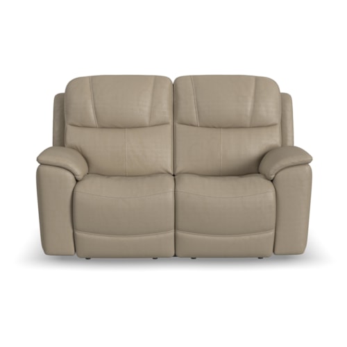 Casual Power Reclining Loveseat with Power Headrest and Lumbar