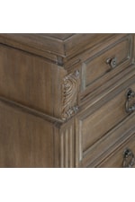 Liberty Furniture Carlisle Court Traditional 3-Drawer Bedside Chest with Charging Station