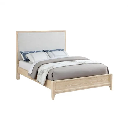 Contemporary Upholstered Panel Queen Bed