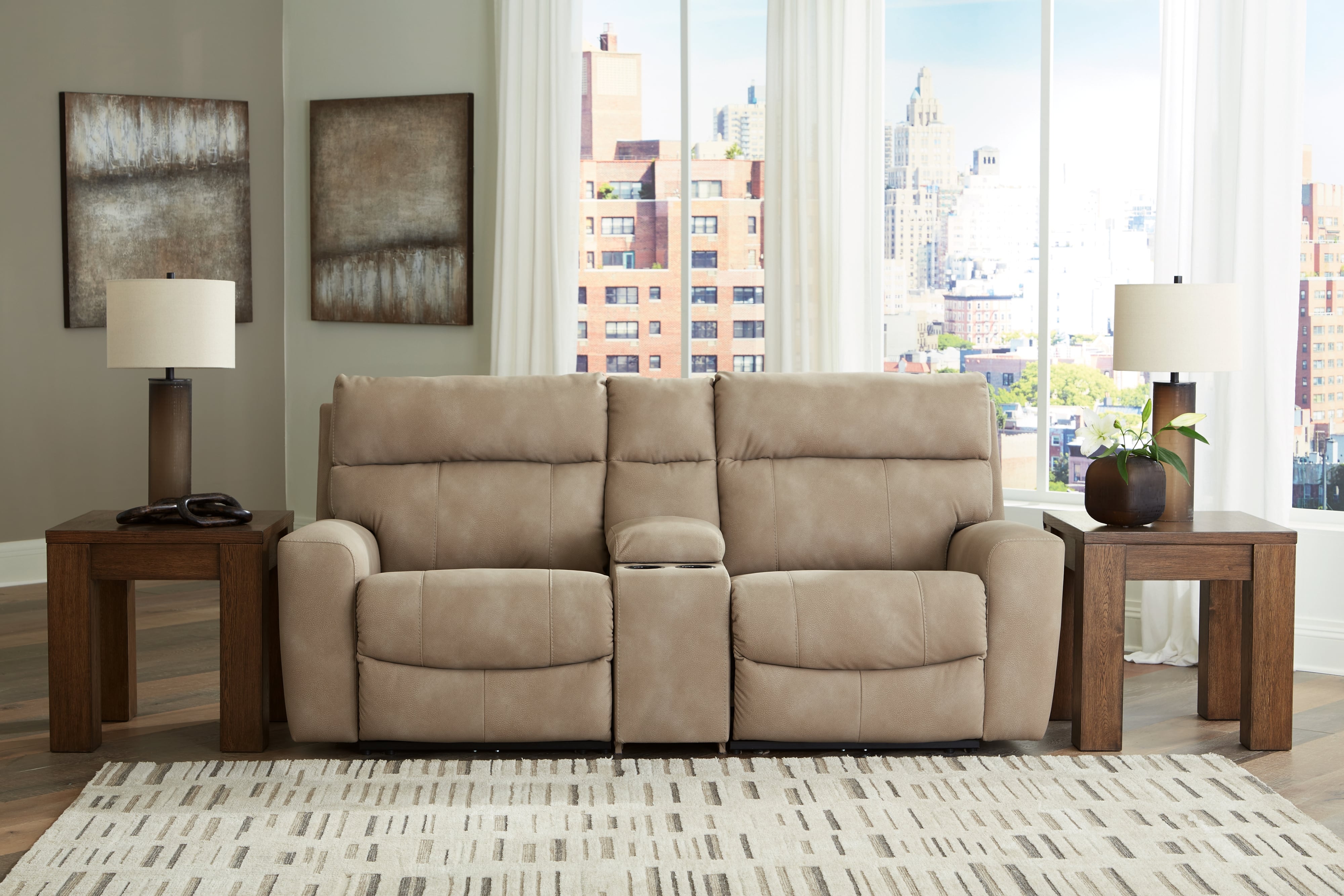3-Piece Power Reclining Loveseat w/ Console