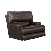 Casual Power Lay Flat Recliner with Power Headrest and Lumbar