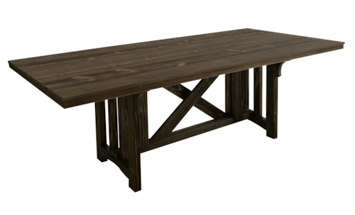 Farmhouse Rectangular Dining Table with X-Shaped Cross Brace