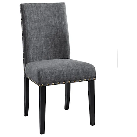 Transitional Dining Side Chair with Nailhead Trim