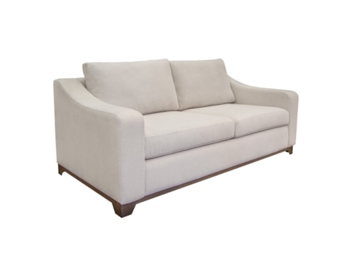 Transitional Loveseat with Throw Pillows