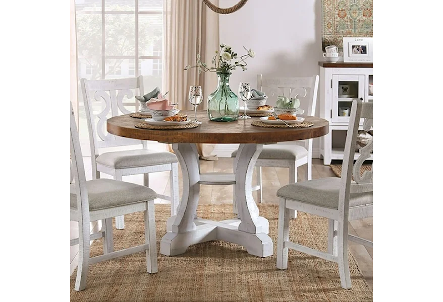 Auletta Round Dining Table by Furniture of America at Dream Home Interiors
