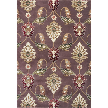 2'3" X 3'3" Plum Palazzo Area Rug