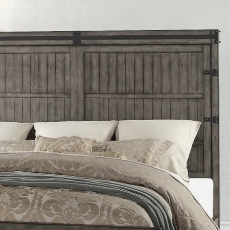 Queen Slatted Panel Bed