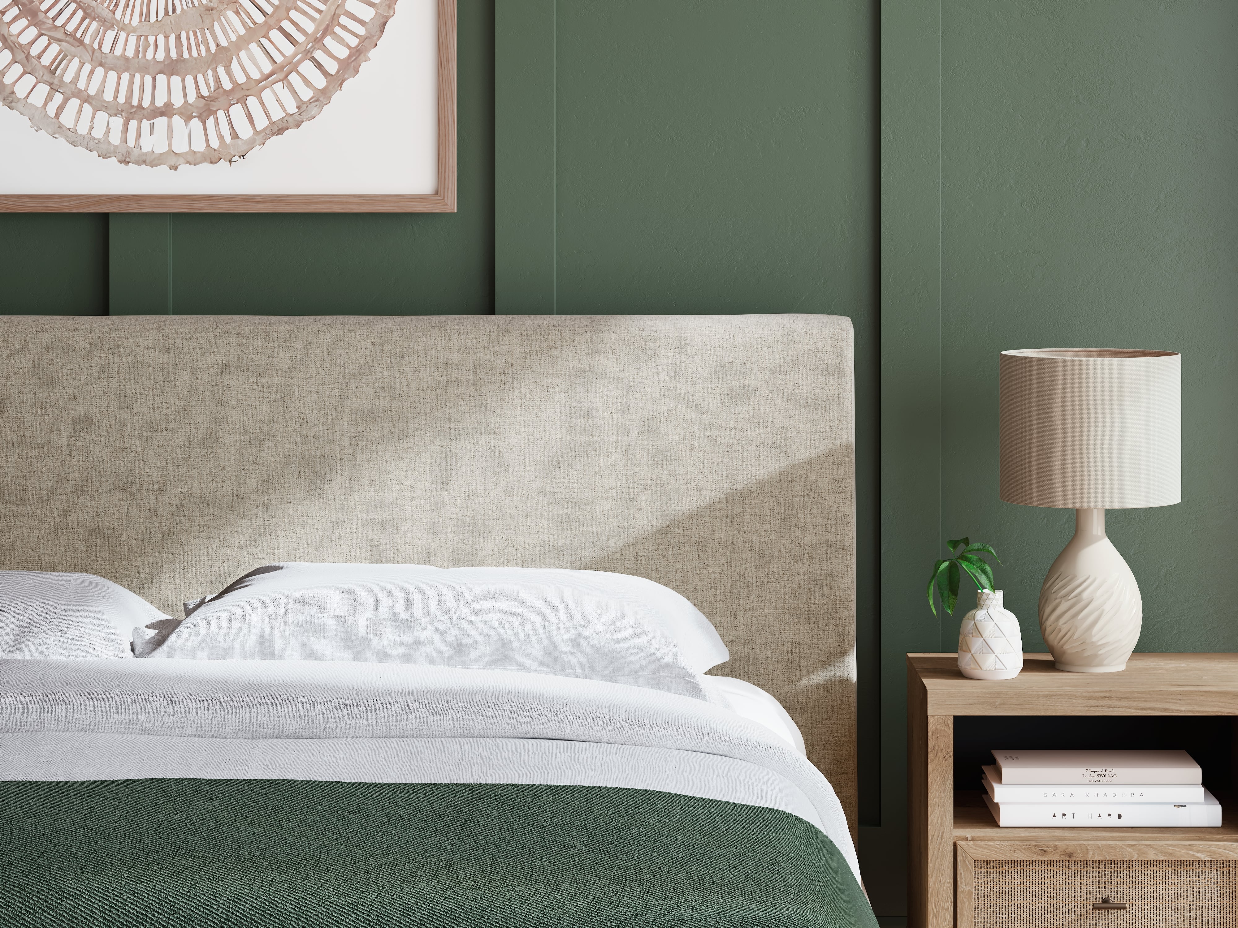 Signature Design by Ashley Cielden Cal King Upholstered Bed With Roll Slats