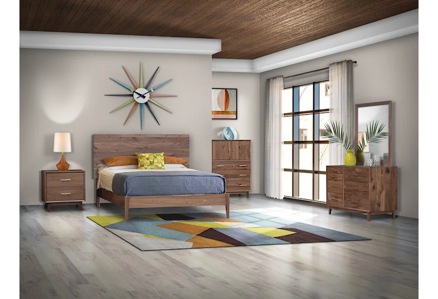 Palm Springs Queen Bedroom Group by JF Hardwood Designs at Saugerties Furniture Mart