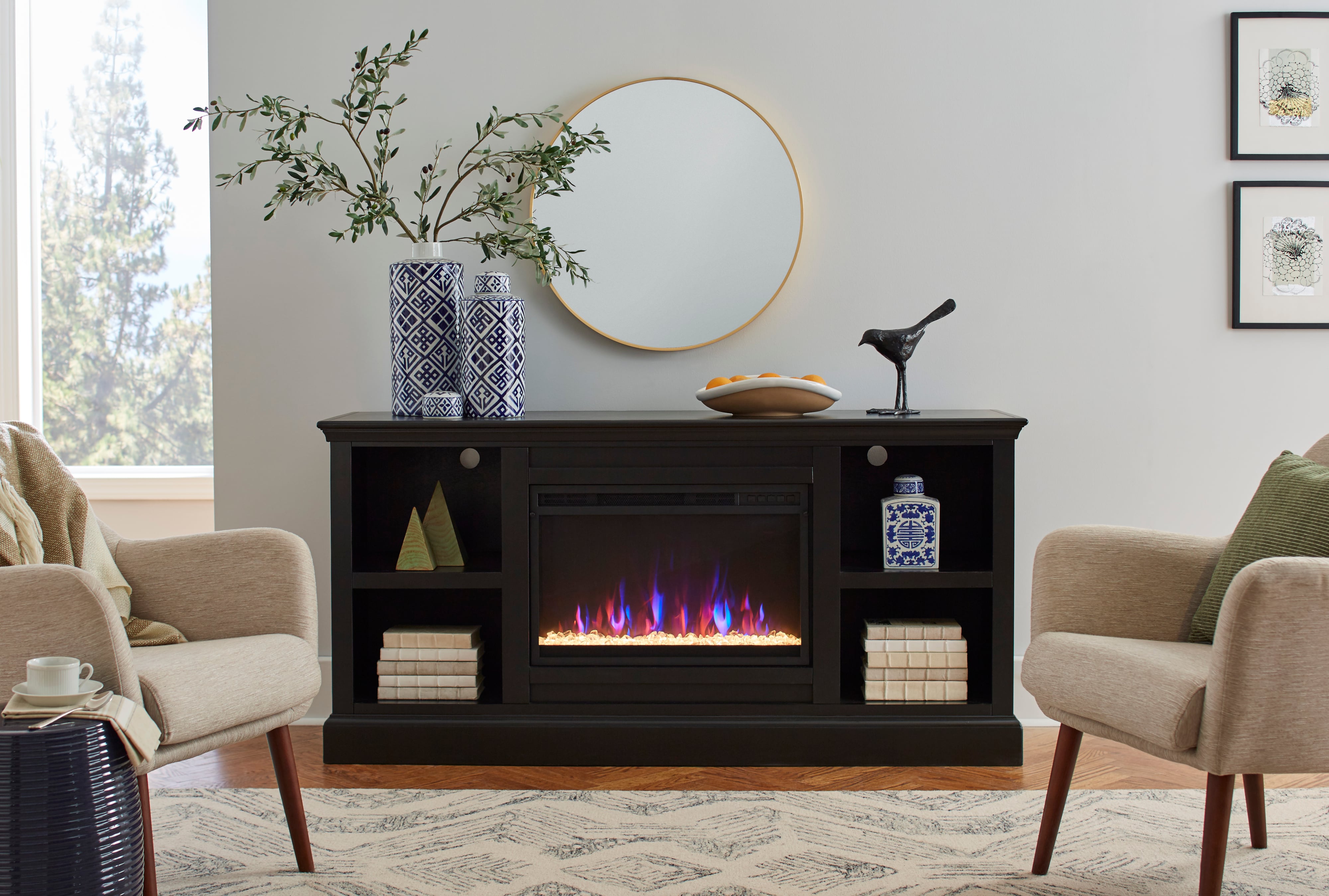 66" Fireplace Console