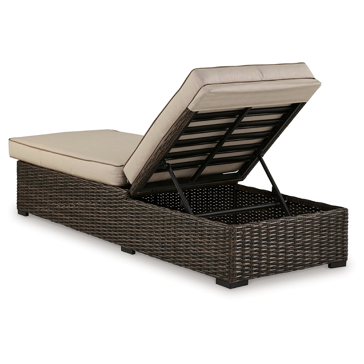 Ashley Signature Design Coastline Bay Outdoor Chaise Lounge With Cushion