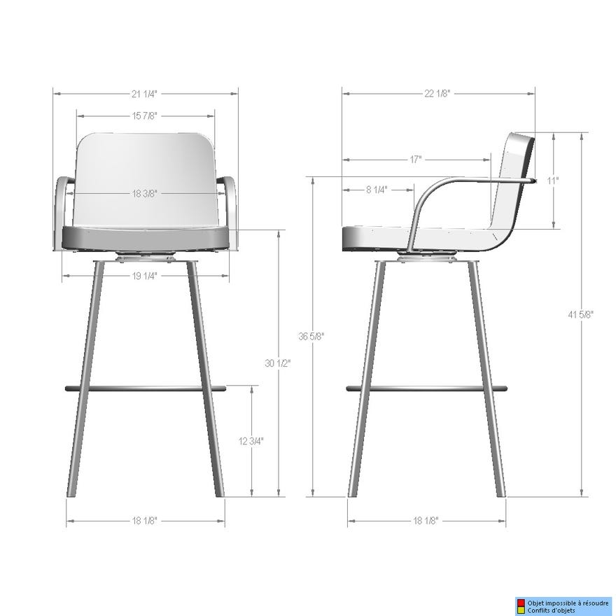Amisco Tricia Upholstered Bar Height Swivel Stool