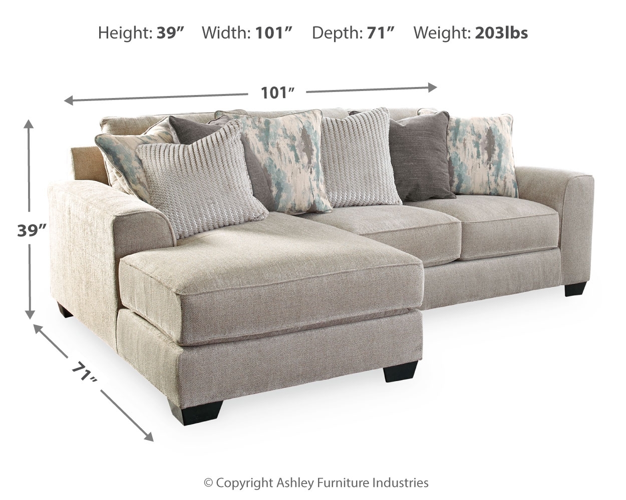 2-Piece Sectional With Chaise