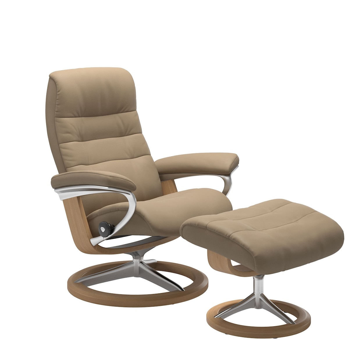 Stressless by Ekornes Opal Large Opal Signature Recliner & Ottoman