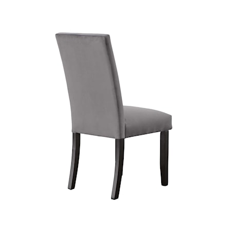 Gray Velvet Side Chair