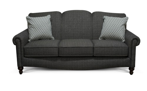 Traditional Sofa with Accent Pillows