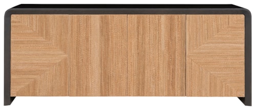 Modern 4-Door Buffet with Woven Texture